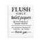 Stupell Industries Flush Only Toilet Paper Rules Wall Plaque, design by Lux + Me Designs